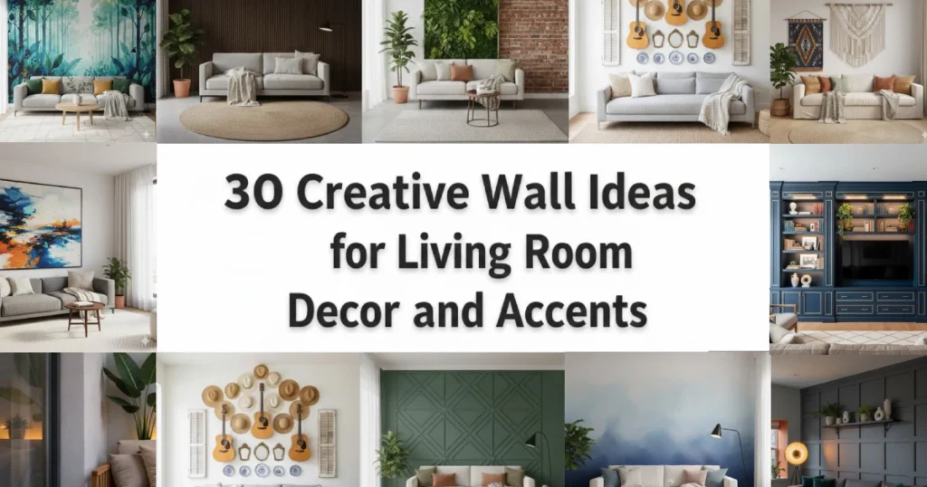 30 Creative Wall Ideas for Living Room Decor and Accents