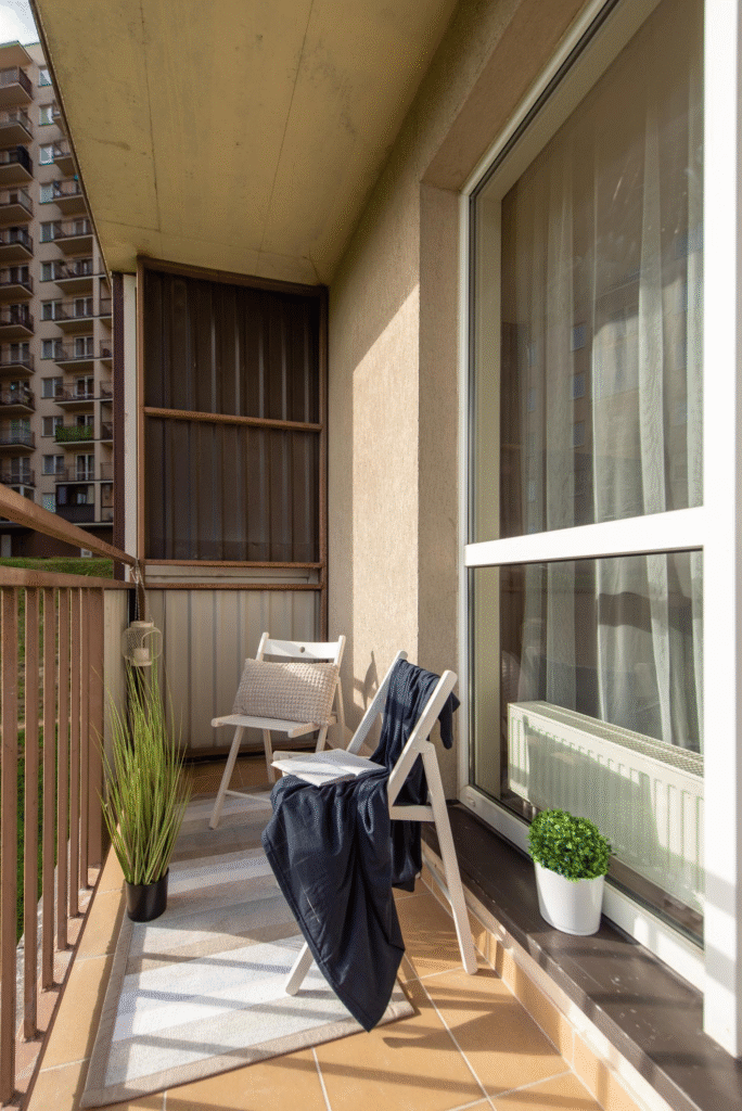 Lush Green Balcony with Statement Plant